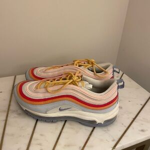 Nike Red and Pink Air Max 97 Sneakers